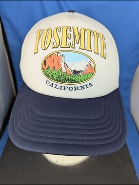 Vintage Trucker Hat Yosemite CA Mesh Snapback